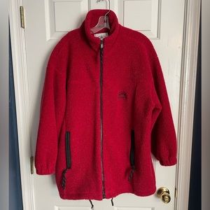 Red fleece jacket, women’s size M